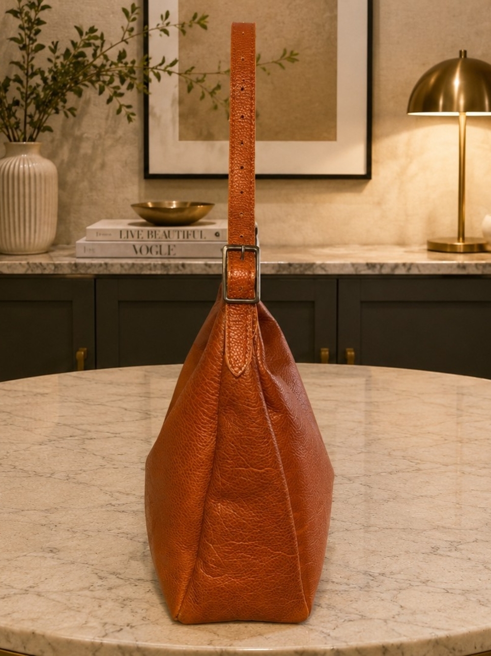 Portland Leather - Brand New - Oversized Sienna Aspen Shoulder Bag - Picture 3 of 6